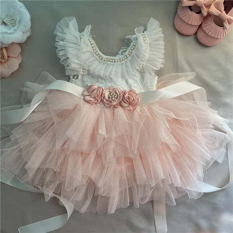 Elegant Little Girls Lolita Dress for Christmas Toddler Boho Chic Birthday Party Costume+ Blet 2pcs Outfit Set Wedding Clothing