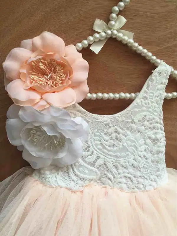 Summer Lace Girls Dress Gauze Kids Princess Dresses for Girl Vest Dress Party Dress Baby Clothes E16900