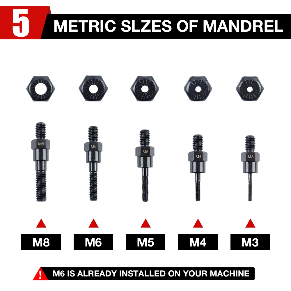 Rivet Gun M3 M4 M5 M6 M8, Household Electric Rivet Nut Gun Converter, Industrial Grade Nut Riveting Tool, Fast Nut Riveting Tool