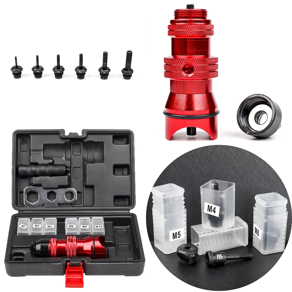 Electric Rivet Nut Gun Riveting AdapterM3 M4 M5 M6 M8 M10 Insert Rivet Nut Tool Cordless for Electric Drill Manual Riveting Tool