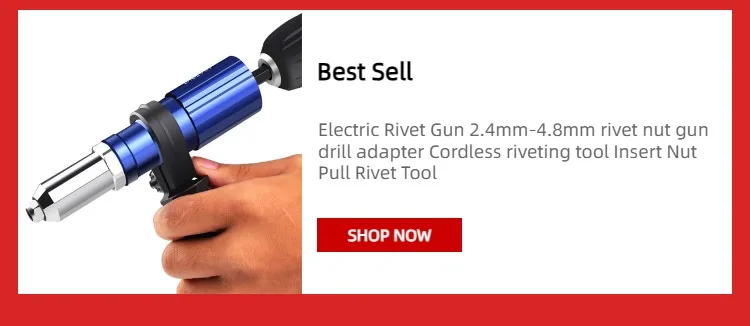 Rivet Nut Gun Riveting M3-M8 Cordless Riveting Drill Electric Adapter Insert Nut Tool for Household Metal Easily Handle Parts