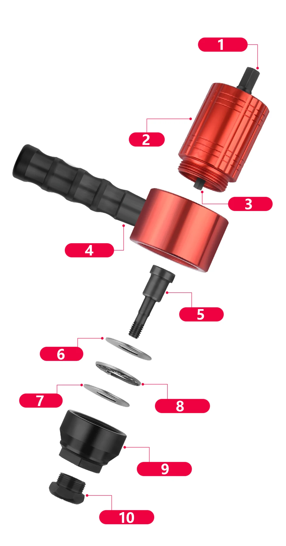 Rivet Nut Gun Riveting M3-M8 Cordless Riveting Drill Electric Adapter Insert Nut Tool for Household Metal Easily Handle Parts