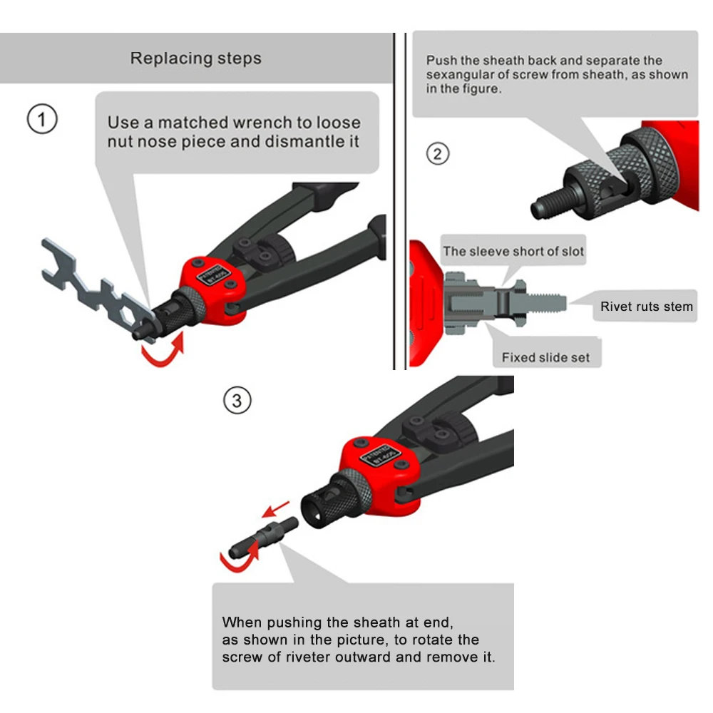 M3-M12 Professional Rivet Nut Tool Hand Rivet Nut Gun Kit Riveter with Metric & Inch Mandrels Rivet Nuts Threaded Riveter Tool