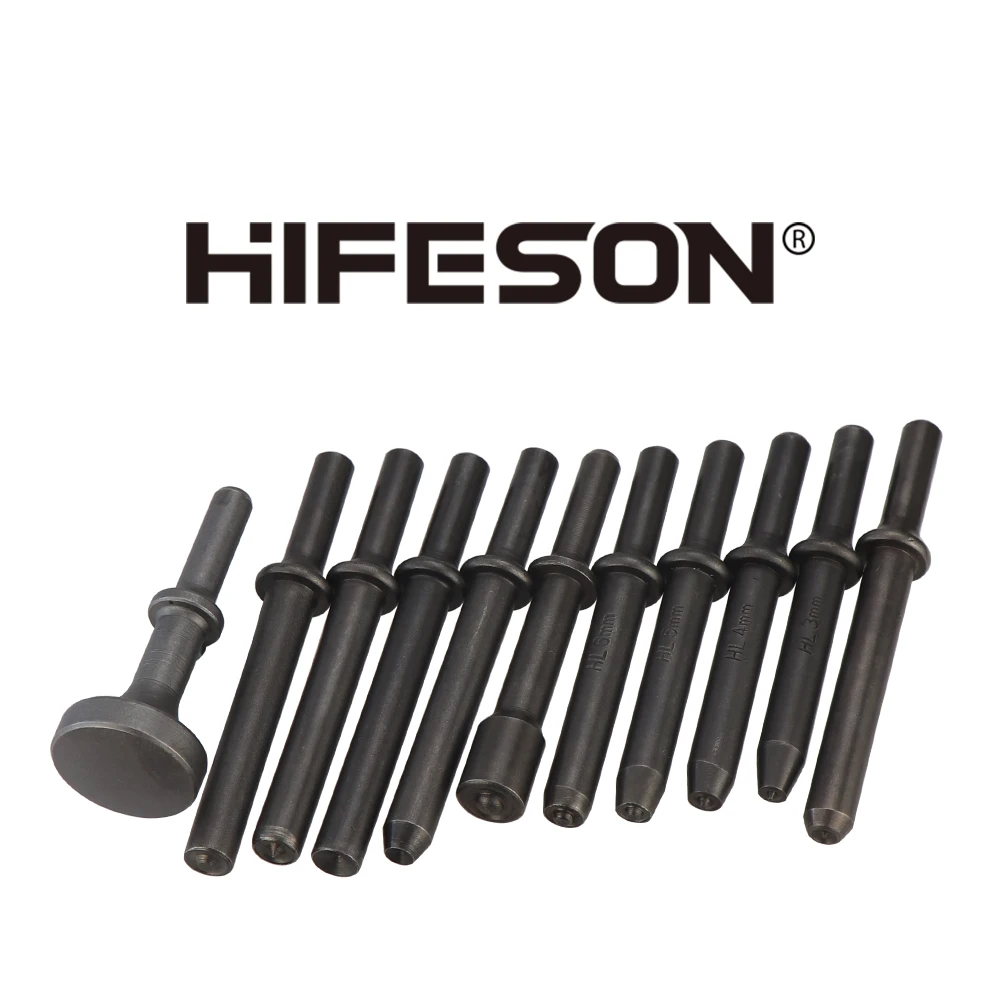 HIFESON Air Hammer Rivet Heads Pneumatic Hammer Chisels Rivet Gun Accessories Riveting Tools For Semi-hollow Rivets Solid Rivets