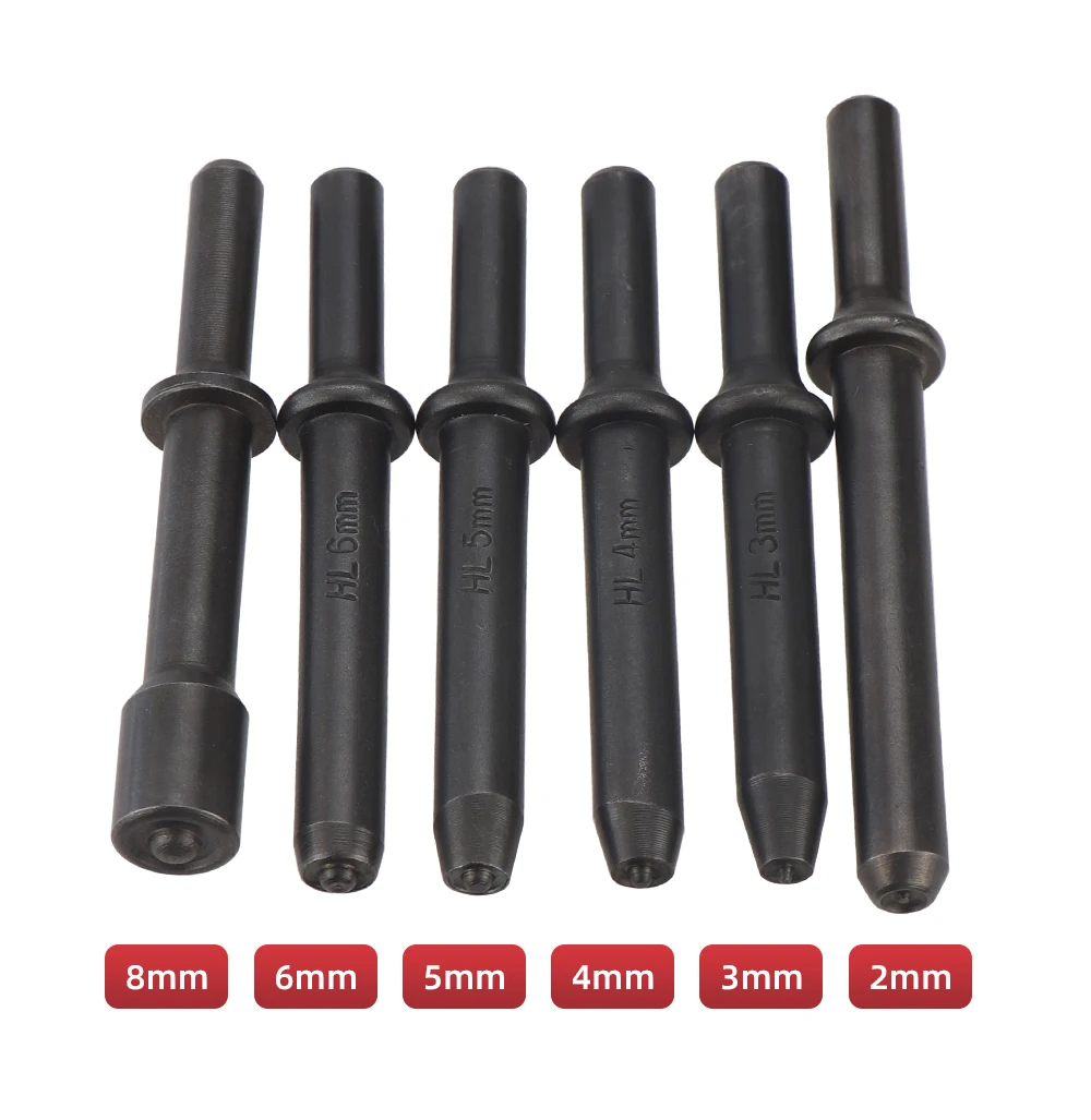 HIFESON Air Hammer Rivet Heads Pneumatic Hammer Chisels Rivet Gun Accessories Riveting Tools For Semi-hollow Rivets Solid Rivets
