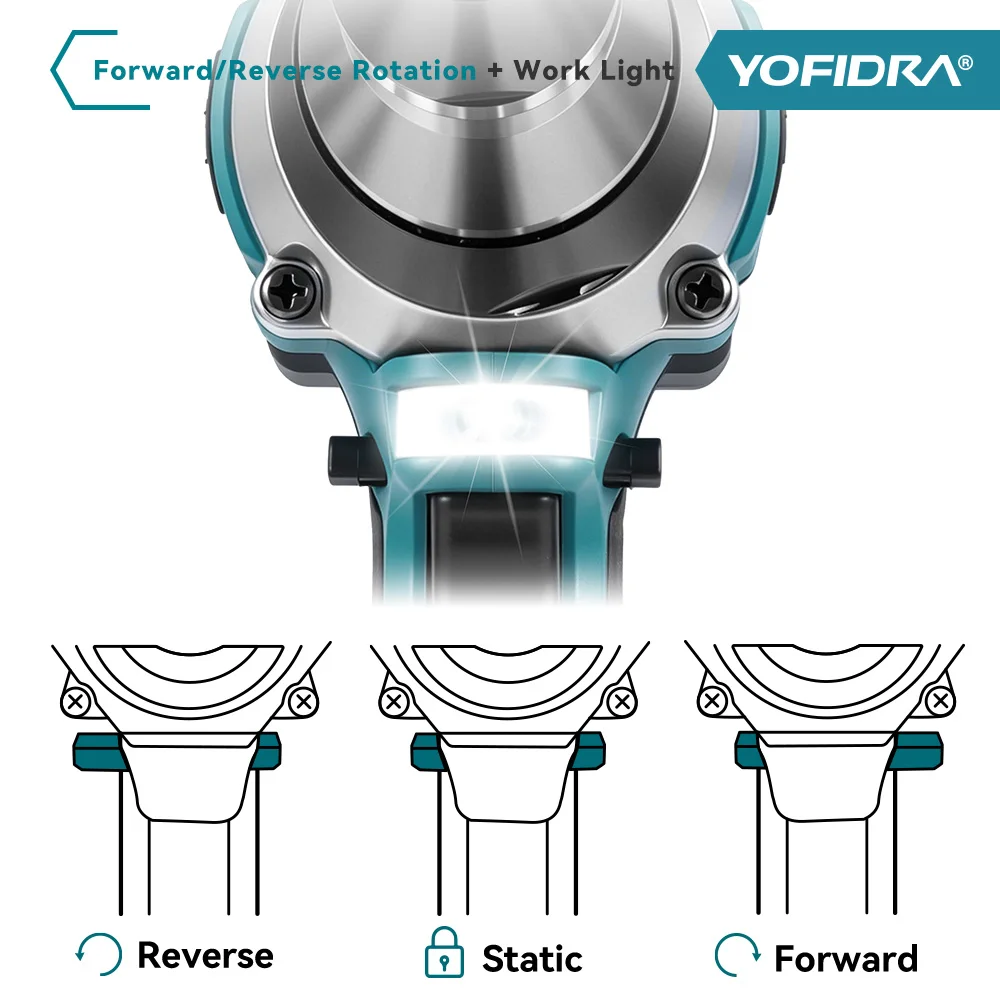 YOFIDRA Brushless Electric Rivet Gun 25000N Cordless Riveting Drill Nut Gun Metal Fastening Tool For Makita 21V Battery Pin