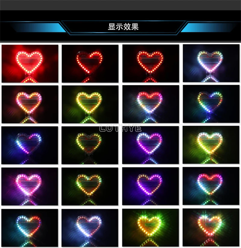DIY Electronic Kit LED Heart-Shaped Multicolor Flow Light 51 Microcontroller RGB Colorful Love Heart Water Lamp Fun Soldering