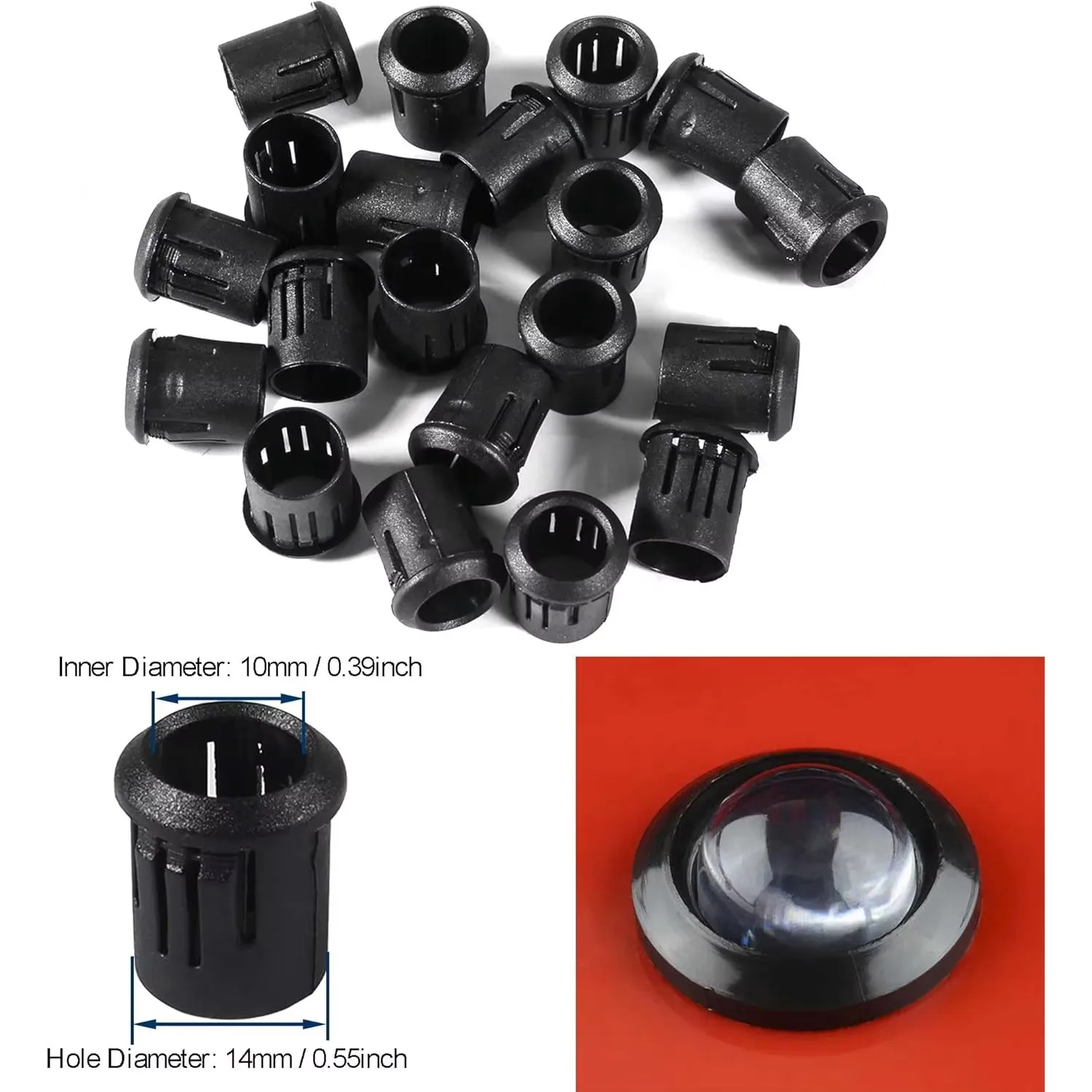 10Pack 10MM 12V LED Light Emitting Diodes LED Pre Wired Prewired Lamp with Plastic Clip HolderLight Bulb Prewired Emitting Diode