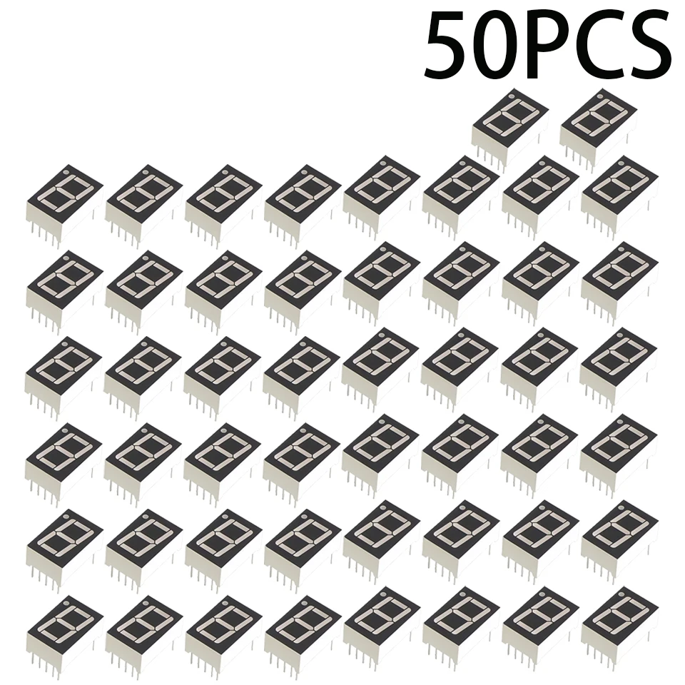 10-100PCS 0.56inches 7 Segment 1 Digital LED Display Super Red Common Cathode ANODE DIP10