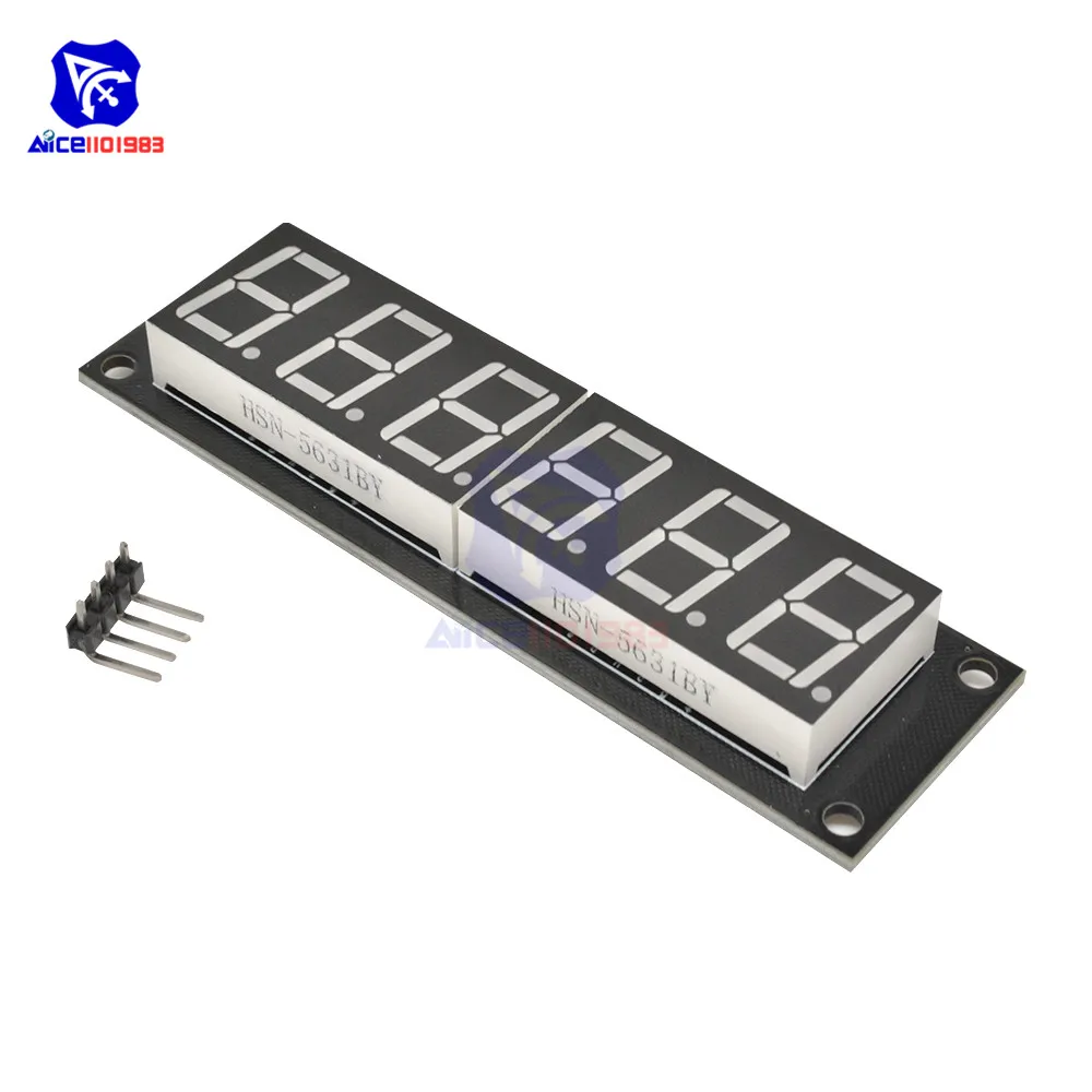 diymore TM1637 6 Bits 7 Segment 0.56 inch Digital LED DIsplay Module I/O Interface 5 Color Available for Arduino
