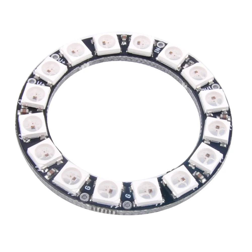 7 12 16 24 Bits WS2812 RGB LED Ring 5050 RGB LED Ring Lamp Light with Integrated Drivers for Arduino DIY Kit