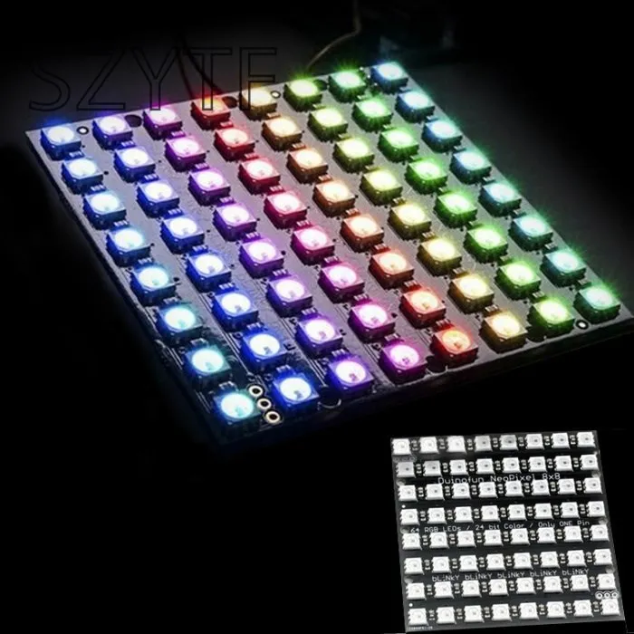 8x8 64 LED Matrix WS2812 LED 5050 RGB FZ1104
