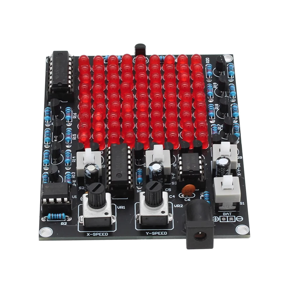DC4.5-9V 81 LED Follow up Light Kit Game X/Y-axis Mobile Adjustable Flow Light DIY Welding Electronic Kit