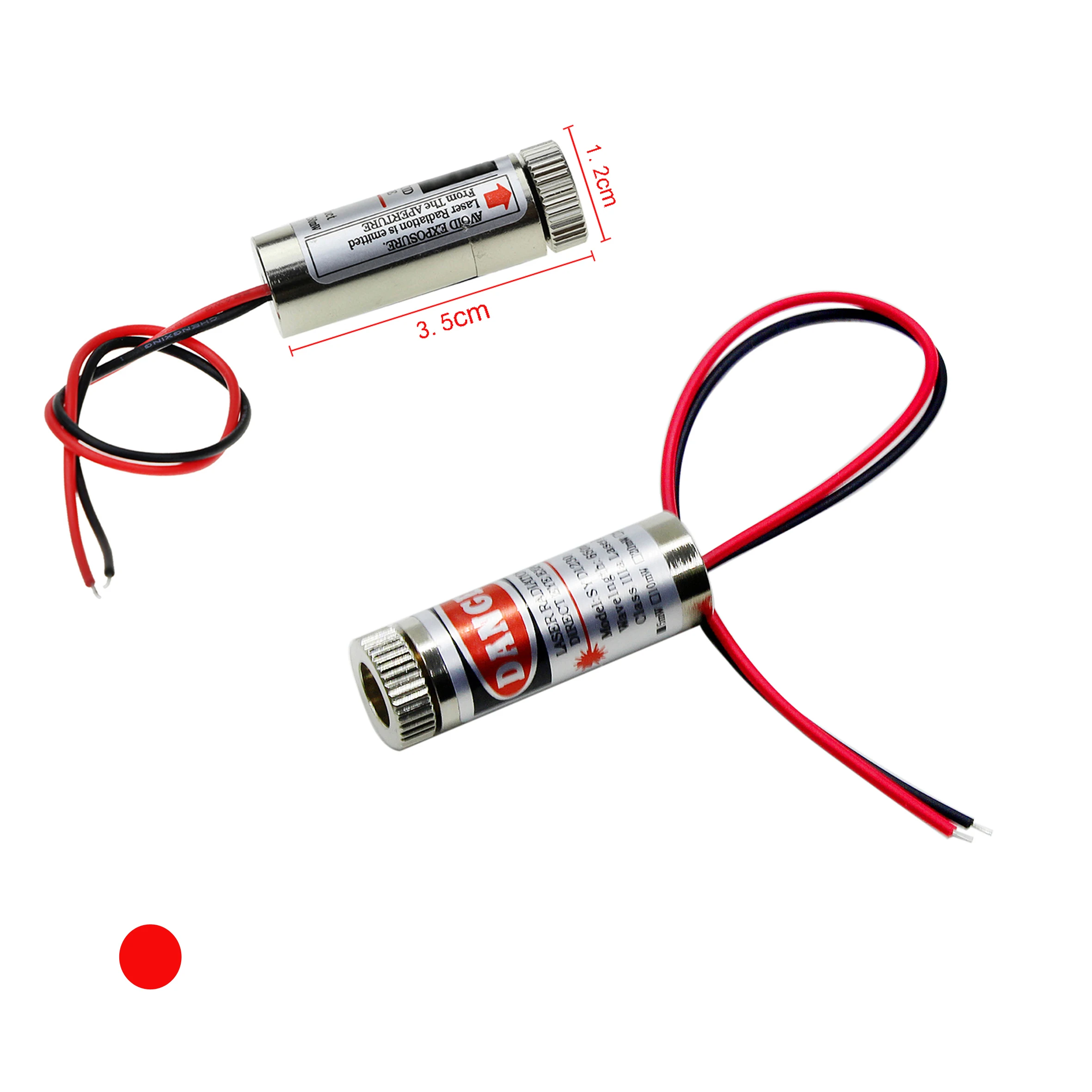 650nm 5mW Red Point / Line / Cross Laser Module Head Glass Lens Focusable Focus Adjustable Laser Diode Head Industrial Class