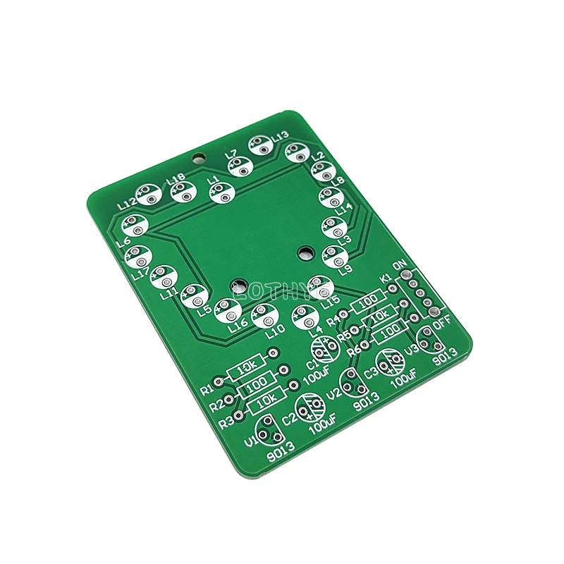 LED DIY Heart Shaped Flow Water Lamp Kit Love Light DIY Electronic Kit Cardioid Flashing Light Fun Soldering Practice Kit