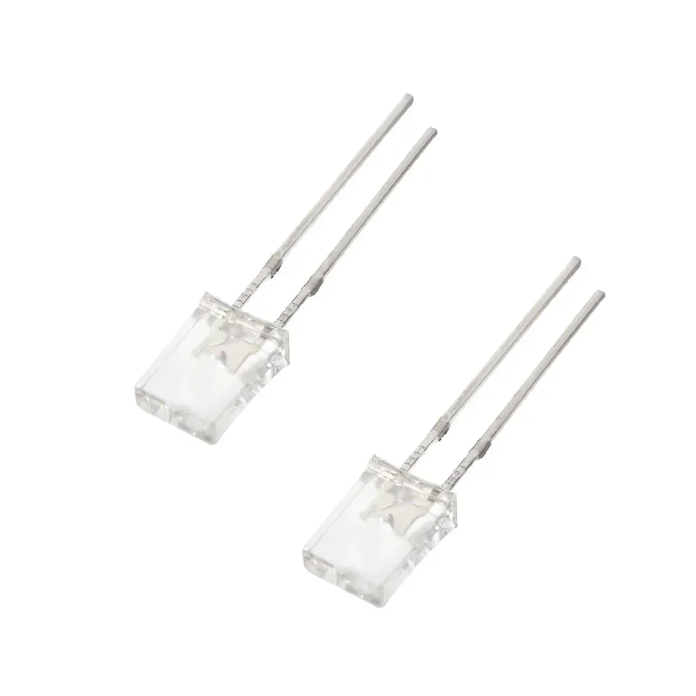 100PCS 2x5x7 LED Diodes Square Transparent Light Emitting Diode Lamp White Red Yellow Blue Green Electronic Luminescent Products