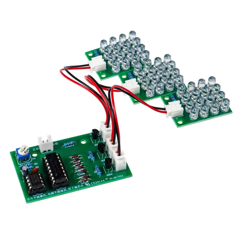 DIY Electronic Welding Practice Kit NE555 Red, White And Blue Flash LED Alarm Light Strobe Module Production Design Kit