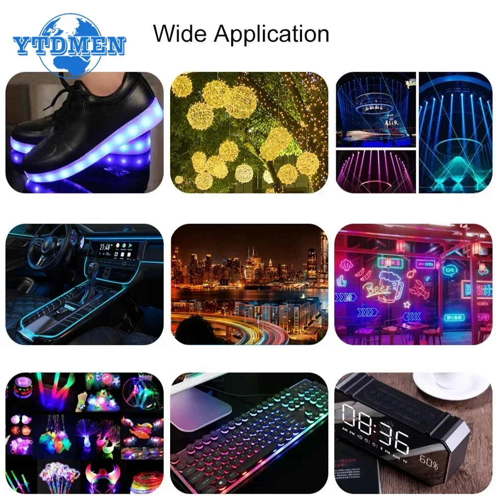 100pcs/lot Square 2*5*7mm LED Diode 2X5X7mm 5 Colors Red Yellow Green Blue White LED Light-emitting Diode Kit for DIY Electronic