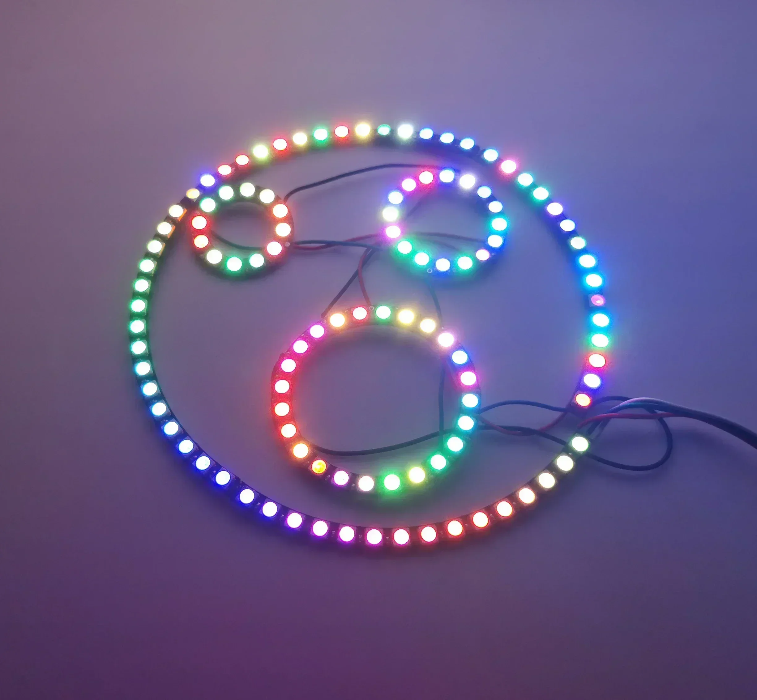 WS2812B 5050 RGB LED Ring 7 / 8 / 12 / 16 / 24 / 60 Bits Lamp Light with Integrated Drivers WS2812 for Arduino Raspberry Pi