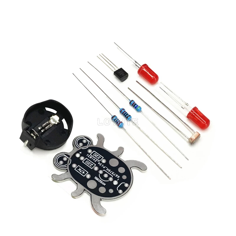 DlY Electronic Weevil Eye Kit Photosensitivity LED Light Soldering Assembly Welding Practice Experiment For Beginner Learn Gift