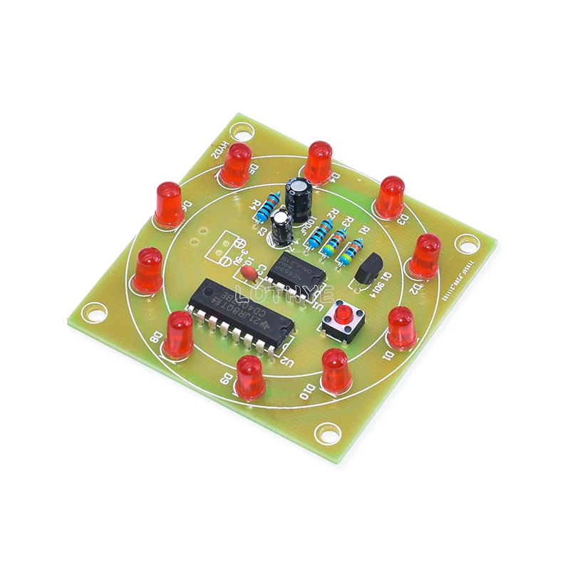 NE555 CD4017 Led Lucky Turntable Making Kit 3V DIY Electronic Kit Simulation Rocker Diy Production Welding Teaching Practice