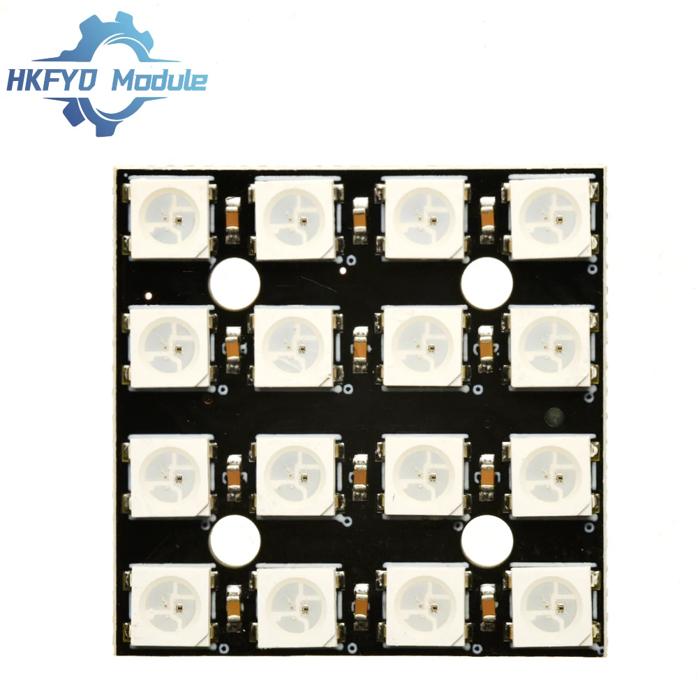 1-20PCS WS2812B 4x4 RGB LED Matrix Module, 16-Bit Full-Color Programmable Light Panel for Arduino DIY Lighting Project