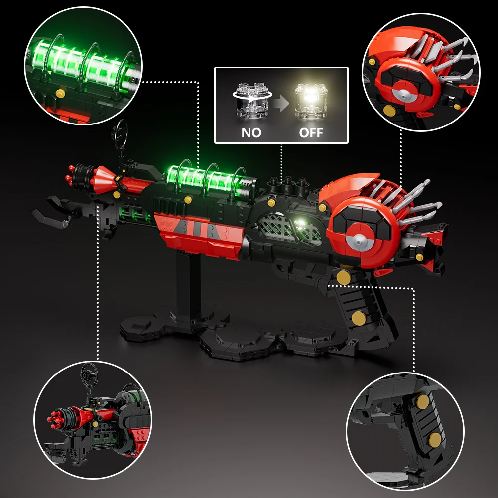 Gobricks MOC Call of Duty Ray Gun Mark 2 Bricks Model Ray Gun Mark II Building Blocks Laser Gun DIY Game Toys Gift
