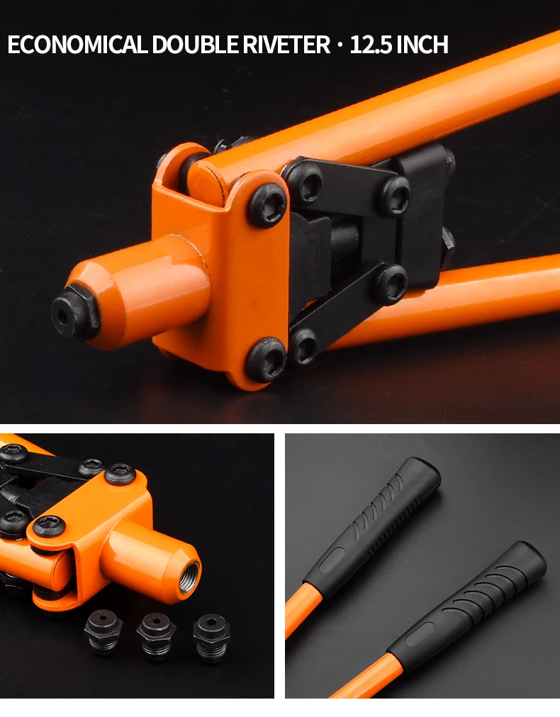 Hand Rivet Gun Set Professional Rivet Nut Riveter Construction Stapler DIY Hand Tool Riveter Tools Embody 50pcs Rivet Nut