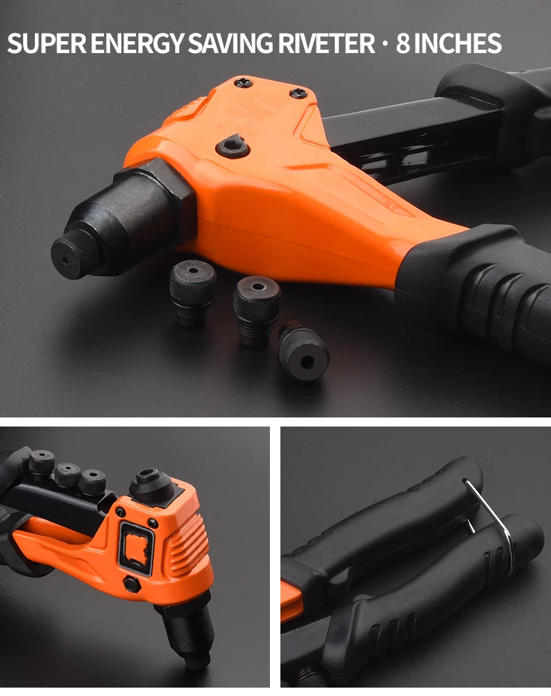 Hand Rivet Gun Set Professional Rivet Nut Riveter Construction Stapler DIY Hand Tool Riveter Tools Embody 50pcs Rivet Nut
