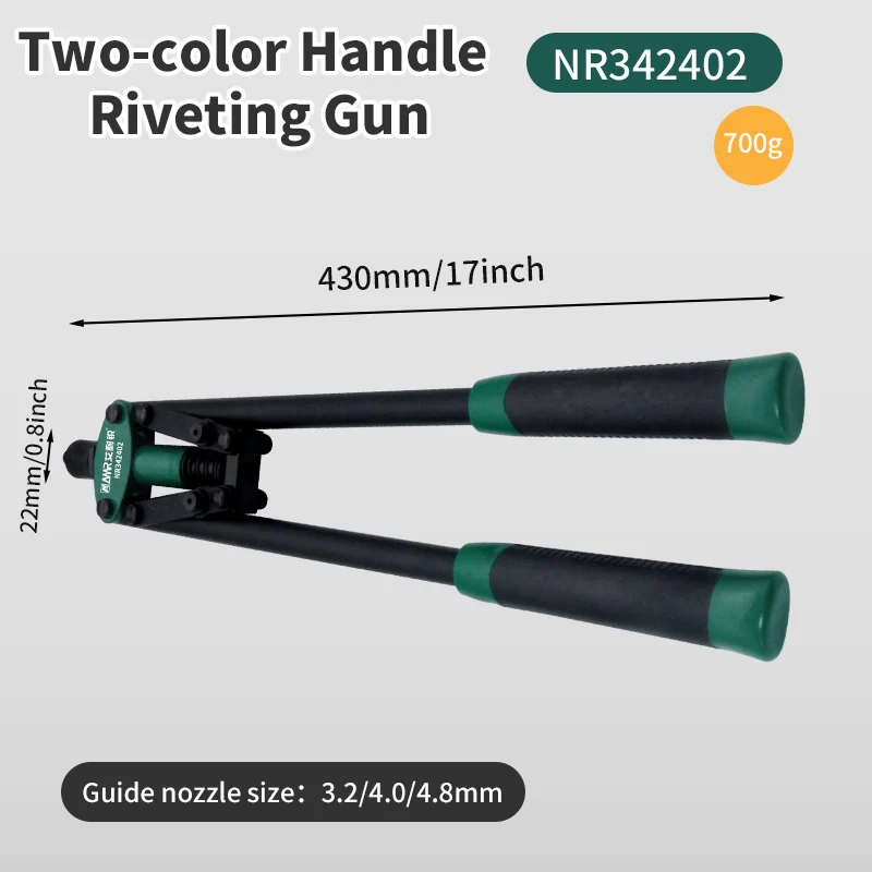 Rivet Nut Hand Threaded Rivet Nuts Gun Heavy Duty Riveter with Allen Wrench