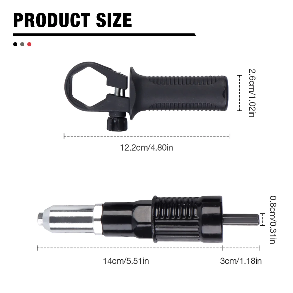 Riveting Machine, Electric Rivet Gun Adapter, 2.4mm-3.2mm-4.0mm-4.8mm Riveting Tools, Home Riveting Machine, For Electric Drills