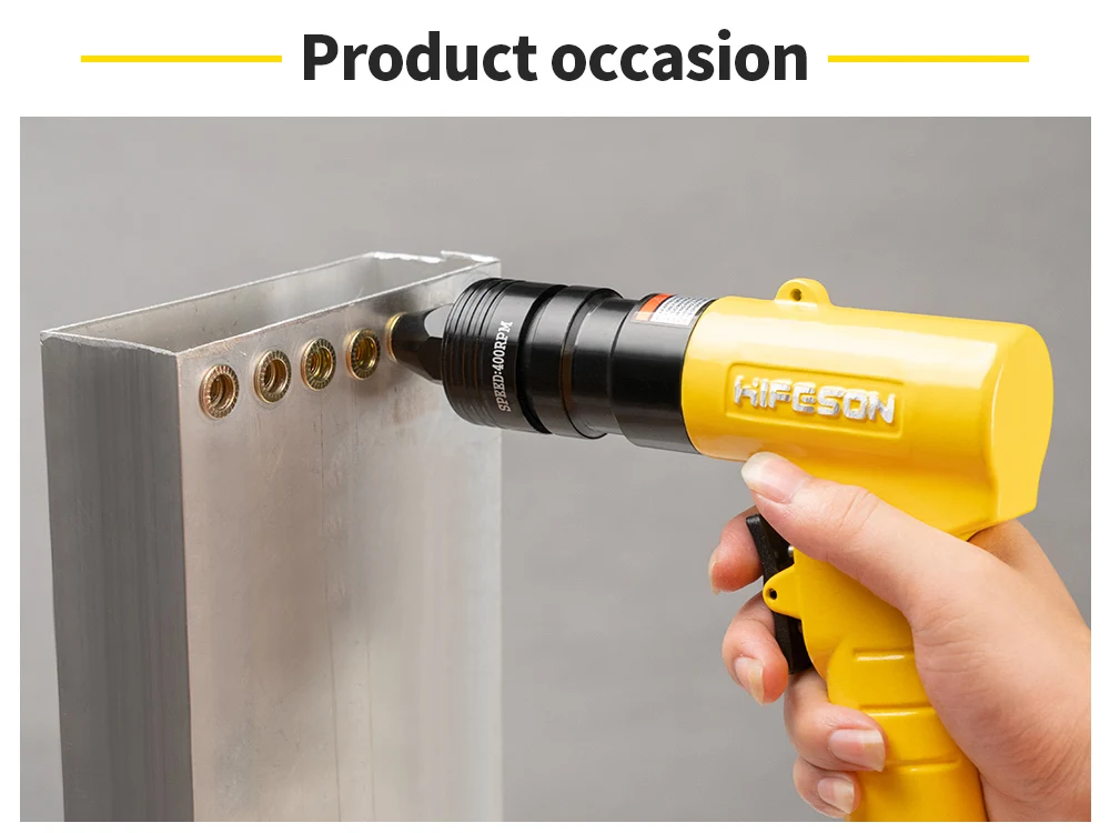 HIFESON Pneumatic Rivet Nut Gun Insert Threaded Pull Setter Riveters Riveting Nuts Rivnut Tool for M3 M4 M5 M6 M8 M10 M12