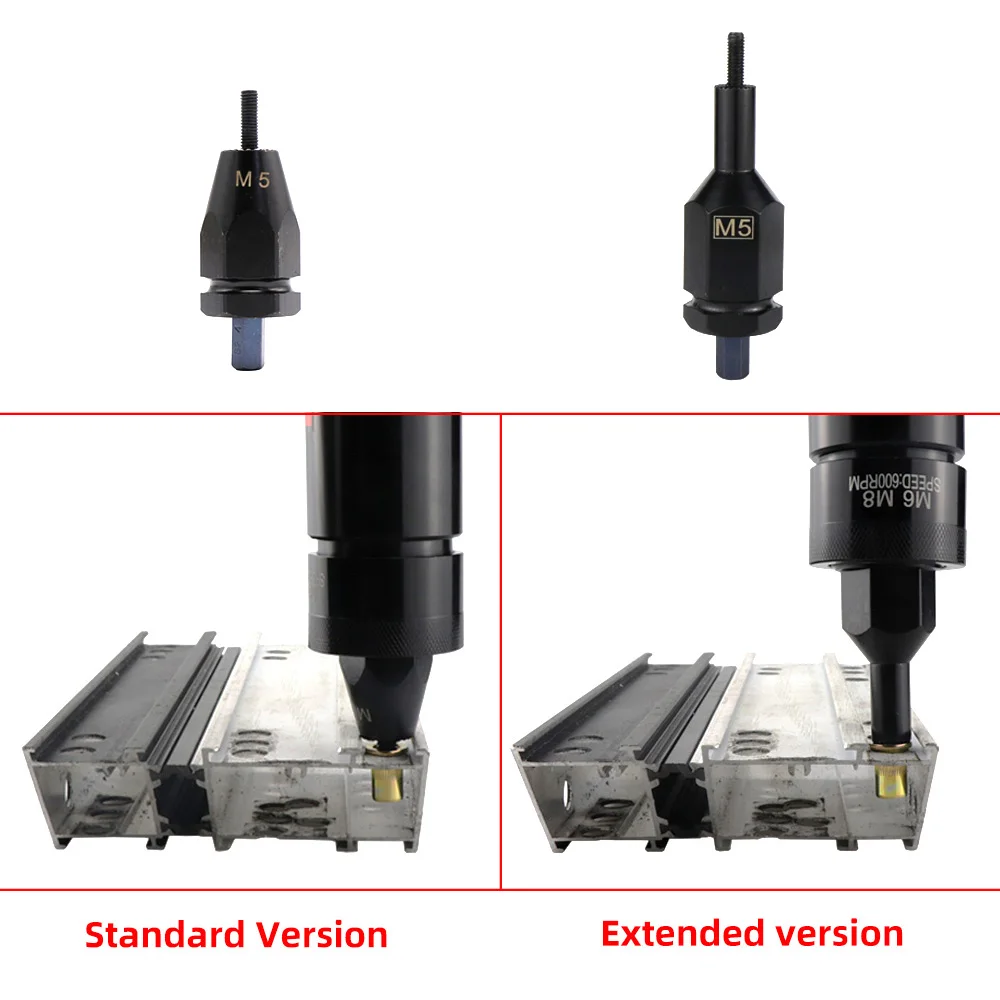 HIFESON Pneumatic Rivet Nut Gun Insert Threaded Pull Setter Riveters Riveting Nuts Rivnut Tool for M3 M4 M5 M6 M8 M10 M12