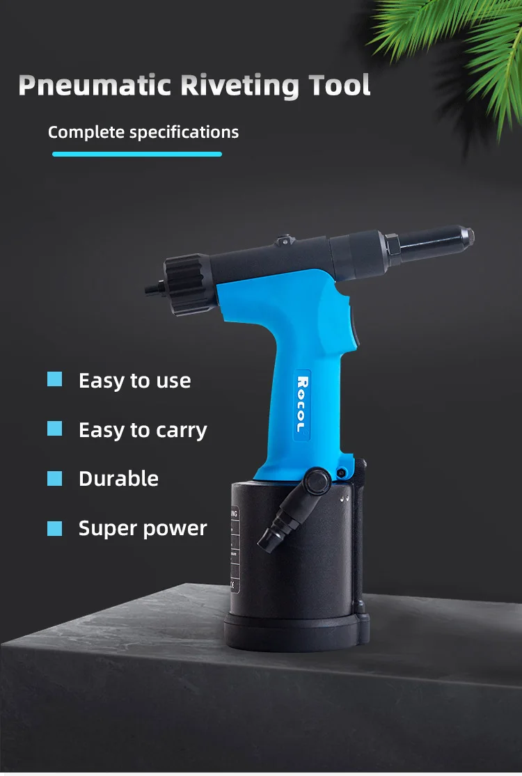 Industrial Heavy Duty Pneumatic Blind Rivet Gun Air Automatic Self Suction 2.4 3.2 4.0 4.8 6.4mm Stainless Steel Riveting Tool