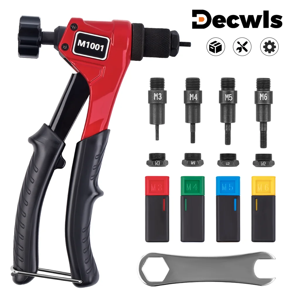 Manual Rivet Nut Gun M3 M4 M5 M6 Household Multi-specification Riveting Machine, Riveting Tools, Insert Nut Quick Fastening Tool