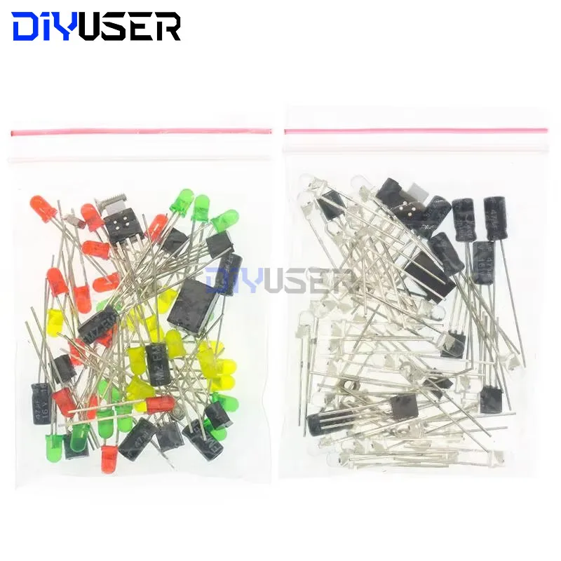 DIYUSER Three-Dimensional 3D Christmas Tree LED DIY Kit Red/Green/Yellow RGB LED Flash Circuit Kit Electronic Fun Suite