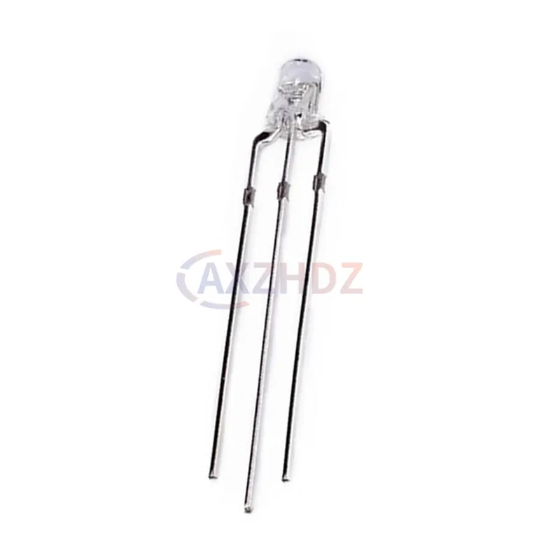 50PCS 3mm 5mm Bicolor Lamp Red Green Blue Common Anode / Cathode 3Pin Transparent Colloid Highlight LED Emitting Diode DIY KIT