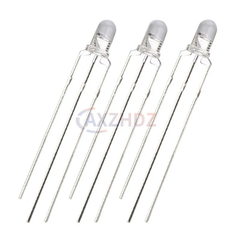 50PCS 3mm 5mm Bicolor Lamp Red Green Blue Common Anode / Cathode 3Pin Transparent Colloid Highlight LED Emitting Diode DIY KIT