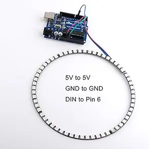 60 Bits RGB LED Ring 60 X WS2812 WS2812B 5050 Ring Lamp Light with Integrated Drivers SK6812 for Arduino RPI