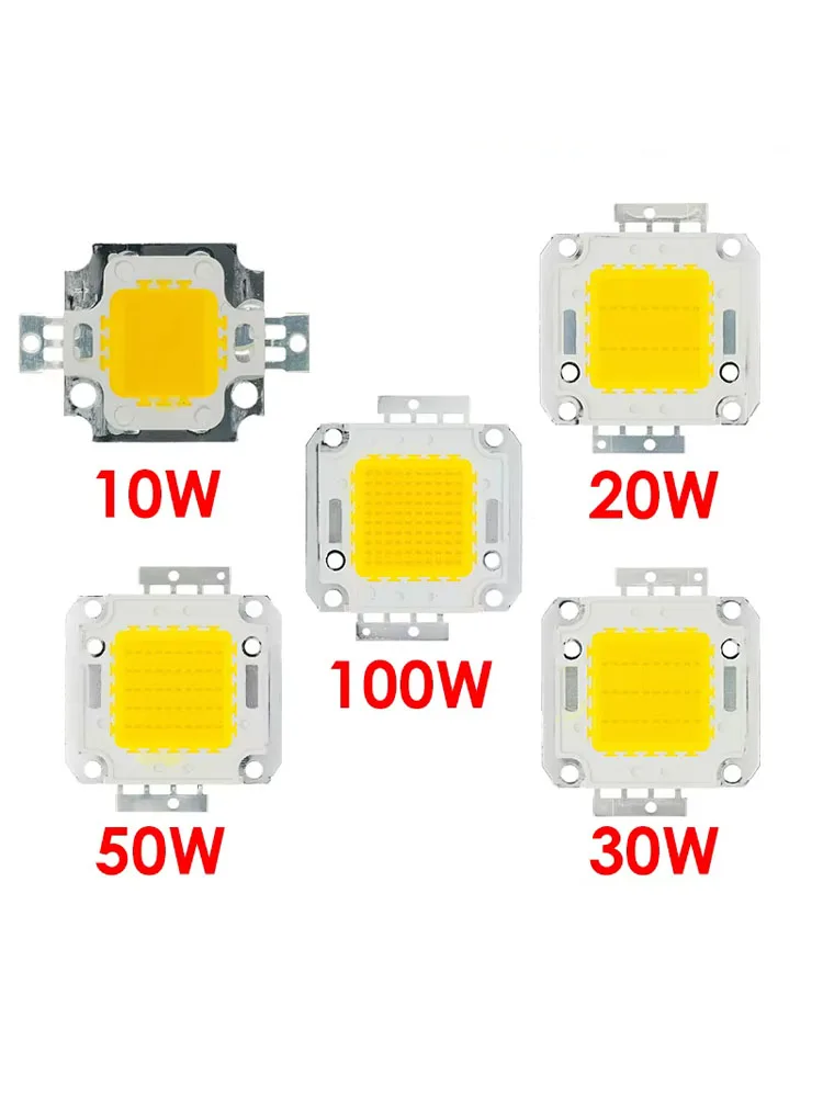 DIYUSER 10W 20W 30W 50W 100W White/Warm white LED CHIP Integrated High Power Lamp Beads 24*44mil 32V-34V 3200K-6500K 600-3000MA
