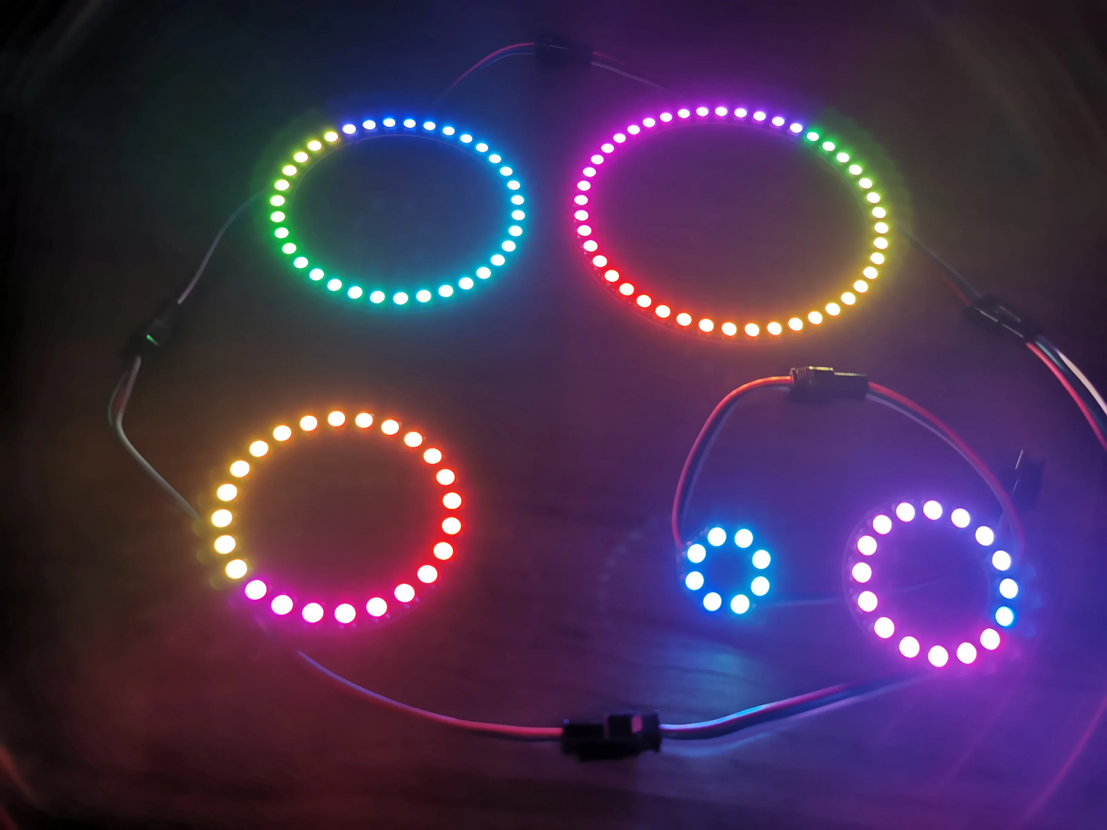 8/16/24/35/45/128bits WS2812B 5050 Pixel LED Circle Ring Addressable RGB LED Module DC 5V for Arduino Raspberry Pi