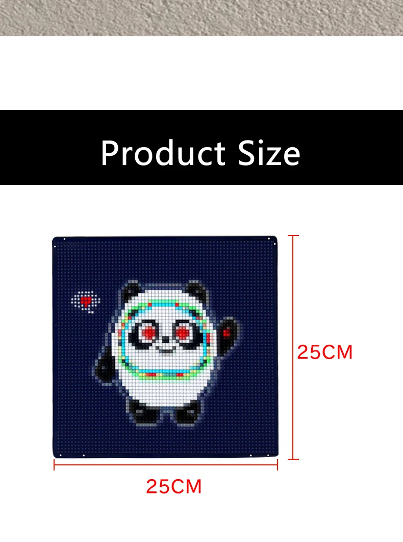 64x64 Pixels Indoor P3.75 Led Display Module Matrix HD Led Panel 25*25cm RGB LED Panel Screen for Vest Backpack Bags Animation