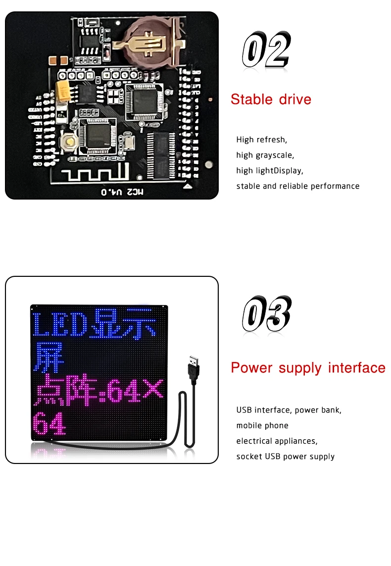 64x64 Pixels Indoor P3.75 Led Display Module Matrix HD Led Panel 25*25cm RGB LED Panel Screen for Vest Backpack Bags Animation
