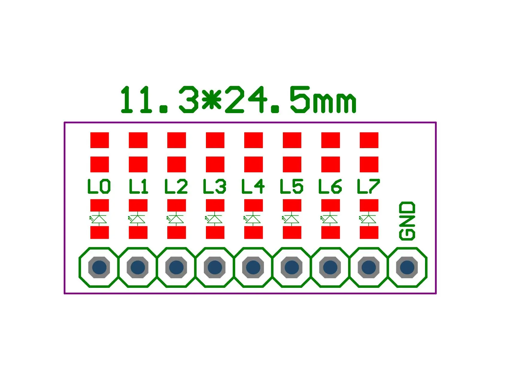 8-bit Port Test Lamp Indicator Red/Green/Blue/Pink/Purple/Yellow 11 Kinds of Color For STM32 STC 51 AVR PIC Arduino Easy to Use