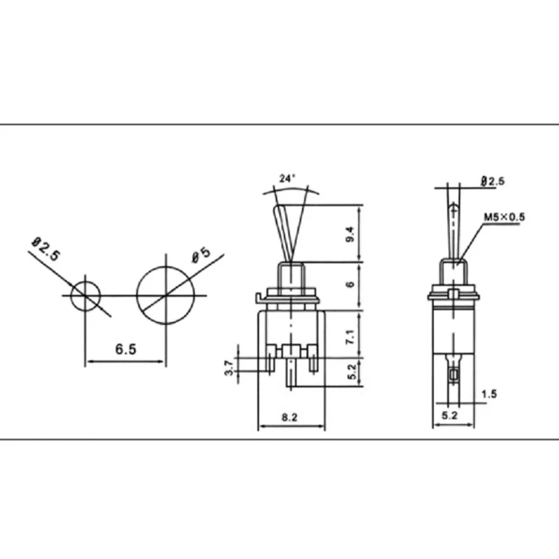 10PCS 5MM Mini Toggle Switch SMTS-102, SMTS-103, 3-Pin 2-Position Joystick Switch, 3-Pin 3-Position, Long and Short Handle