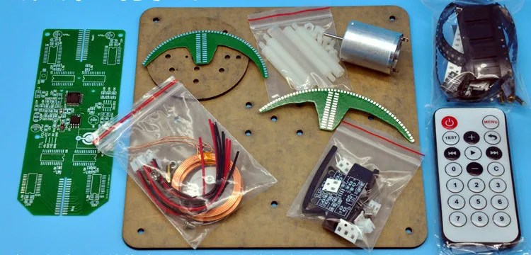 New DIY Spherical Rotating LED Kit POV Soldering Training Kit
