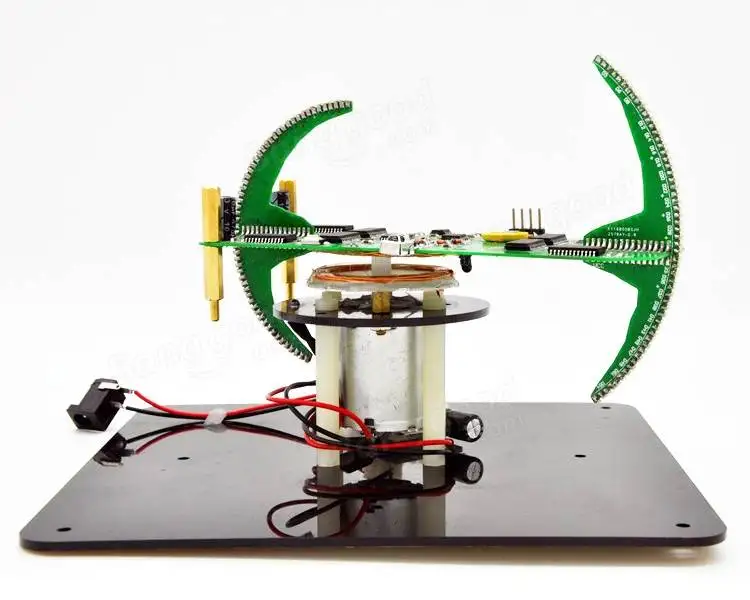New DIY Spherical Rotating LED Kit POV Soldering Training Kit