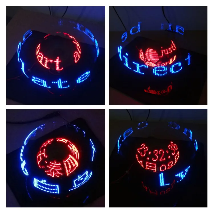 New DIY Spherical Rotating LED Kit POV Soldering Training Kit