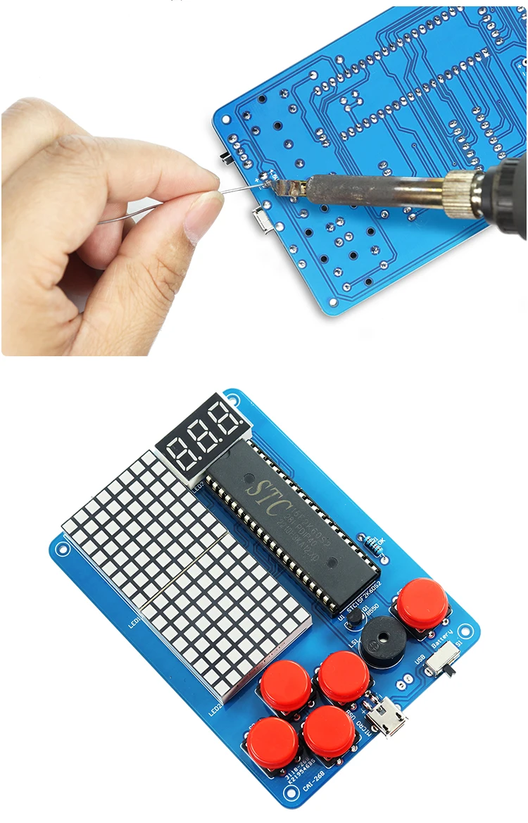 DIY Electronic Kit Game Retro Classic Making Snake Plane Racing Mini Pixel Game Console Electronic Component Soldering Assembly