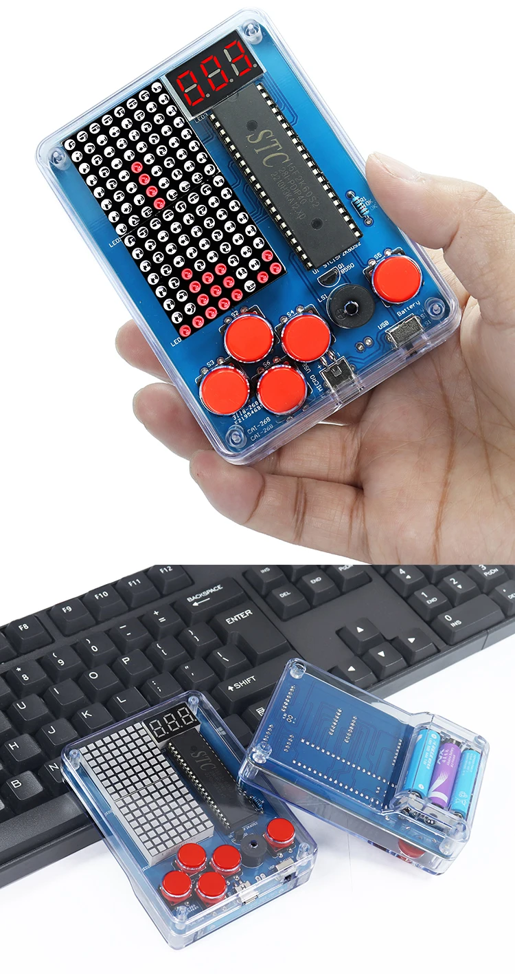 DIY Electronic Kit Game Retro Classic Making Snake Plane Racing Mini Pixel Game Console Electronic Component Soldering Assembly